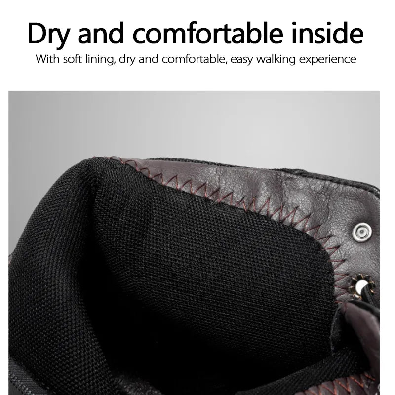 Men’s Genuine Leather Fleece-Lined Orthopaedic Chukka Boots